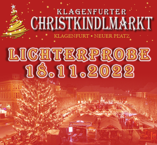 Lichterprobe am Klagenfurter Christkindlmarkt